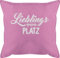 Kissen 50x50 - Statement mit Sprüchen - Lieblingsplatz - weiß - 50 x 50 cm - Pink - lieblingsplatz+kissen kissenbezug spruch sprüche mein bezug baumwolle und fuellung spruechen baumwollkissen