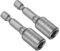 CoCud Embout de Tourne-Écrou à Changement Rapide, Métrique 7mm, Longueur de 48mm, Queue de 1/4, en Acier CR-V, Embout de Tourne-Écrou Magnétique à Queue Droite - 2 Pièces