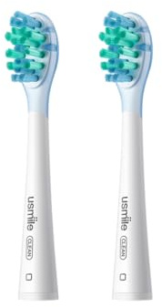 Usmile Ersatzbürstenköpfe für Y1 Pro/Y10 Pro/Y1S/P1, patentierte Reststoßdämpfung und Luftkissen, kompatibel mit usmile elektrischen Zahnbürsten, 2er-Pack