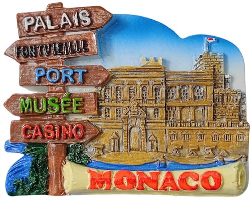 3D Monaco Kühlschrankmagnet Touristensouvenir Küche Kühlschrank Magnet Dekoration handbemalt Handwerk