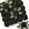 Mocoosy 50Pcs Artificial Rose Flowers, Real Touch Foam Fake Rose Bulk with Stem for Wedding Bouquets Centerpieces Bridal Shower Party Home DIY Artificial Flower Arrangement Decoration (Black)
