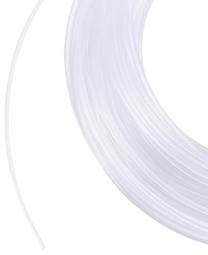 HOBBIESAY 1 Rolle Nylon Memory Draht 30m Rund Durchsichtiger Kunststoffdraht Weiße Stäbchenrolle Durchsichtige Memory Krempenlinien Krinoline Stäbchen Für Brautkleider Hutkrempen Durchmesser: 2mm