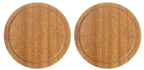 sourcing map 2pcs Wooden Cup Lid 3.07 Inch, Wooden Coffee Mug Lids Bamboo Tea Glass Cup Cover Sealed Lid Wooden Drink Cup Lid Bamboo Perfume Candle Lid