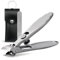 VOGARB Slanted Nail Clippers for Thick Nails, Wide Jaw Opening Heavy Duty Stainless Steel Sharp Ingrown Toenail Clippers for Men Seniors Adult (Metallic-Slanted)
