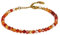 BERGERLIN Karneol Armband orange - facettiertes, orangenes Armbändchen - Gold - M-L