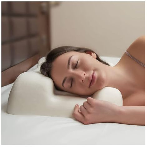IZMARA Beauty Pillow 2 in 1 Anti Aging & Anti Falten Orthopädischer und Ergonomischer Memory Foam Kissen für Nacken- und Schulterschmerzen Für Seiten- und Rückenschläferkissen (mit Kissenbezug aus