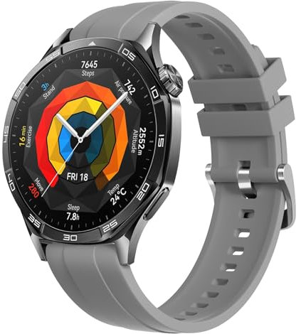Vancle Cinturino per Huawei Watch GT 4 /GT 2 /GT 3 /GT 5 46mm, 22mm Cinturini in Silicone Sportivo per Huawei Watch GT 4 PRO /GT5 Pro 46mm