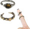WeddHuis 2 Stück Tigerauge-Ring, goldfarbenes Blumen-Ring - Edelsteinschmuck für Damen