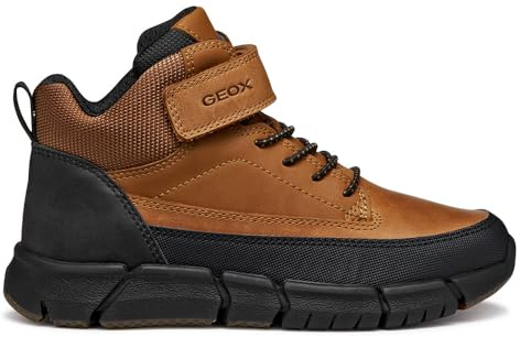 Geox J Flexyper Boy, Stivale alla Caviglia, Marrone Chiaro, 31 EU