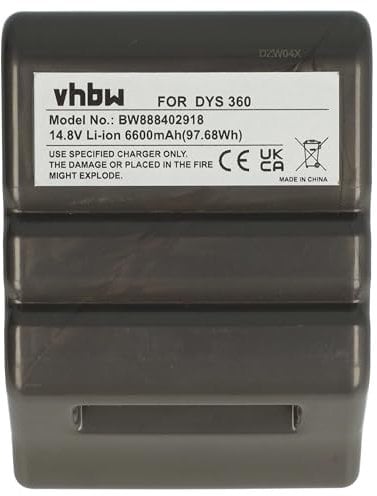 vhbw Akku kompatibel mit Dyson 360 Vis NAV, 360 Vis NAV (RB03) Saugroboter Dunkelgrau (6600 mAh, 14,8 V, Li-Ion)