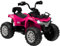 GYMAX Kids Electric Quad Bike, 12V Battery Powered Toy Car with Music, Lights, MP3, USB, Storage Basket, Forward and Backward, Children Ride on ATV for 3-8 Years Old Boys Girls (Pink)