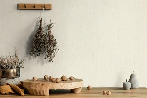 marburg Tapete Beige Leicht Strukturiert Uni Modern für Wohnzimmer Schlafzimmer Küche 10,05 x 0,53