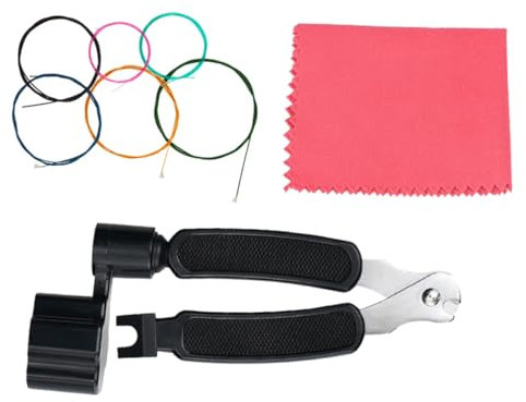 COOPHYA Gitarrensaiten-wechselset Mit Reparaturwerkzeug Für Gitarren Inklusive Saiten-wickler Und Ersatz-gitarrensaite Geeignet Für Elektrische Und Akustische Gitarren