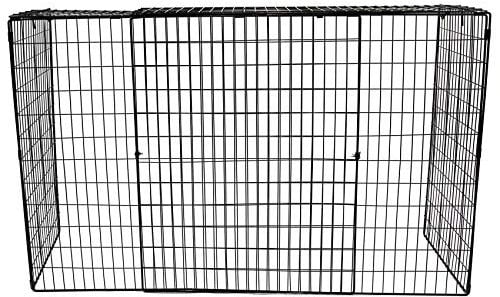 Actiasgear - Extendable Metal Fireplace Screen | 815mm - 1520mm Wide, 700mm High (Black)