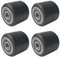Galets de transpalette, roue de tambour de charge en nylon, lot de 4- Galets de transpalette hydrauliques manuels, rouleaux de charge silencieux, bande de roulement en caoutchouc, noyau en fer, roulem