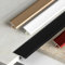 Baguette de seuil de porte, bande de transition en aluminium pour sol - Moulure en T de 2/3,3/4 cm, séparateur plat pour portes, carreaux et tapis - Bande de seuil de sol (rouge, 3,3 cm) (argenté, 2