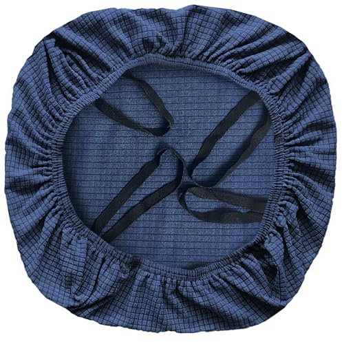 FYTXSZ Stuhlbezug für Bürostuhl Sitzfläche, Elastischer Universal Stuhlbezüge für Schreibtischstuhl, Abnehmbar und Waschbar, Stretch Hussen als Schutz vor Staub und Kratzern für Stühle (Dunkelblau)