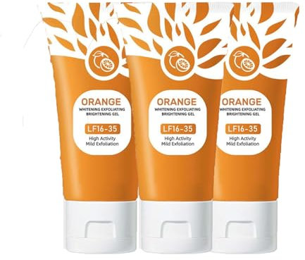 Gel exfoliante de naranja natural, exfoliante facial, exfoliante facial, enzimas de gel, exfoliante de limpieza profunda e hidratante, para toda la piel (3)