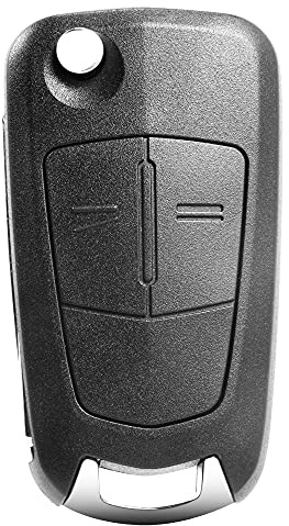 Replacement Key Fob for Vauxhall/Astra H 2004-2009, Zafira B 2005-2013 | 2 Buttons, Uncut Flip Key with Circuit Board