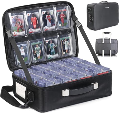 Luxtude Trading Card Storage Box with Adjustable Dividers - Large