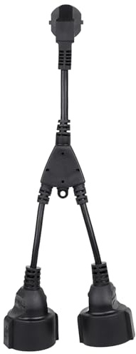 CNBINGO Doppelstecker für Steckdose,Schuko Mehrfachstecker für Steckdose 250V/16A Doppelsteckdose Außen 2 Fach Steckdosenadapter für Küche,Büro,Zuhause