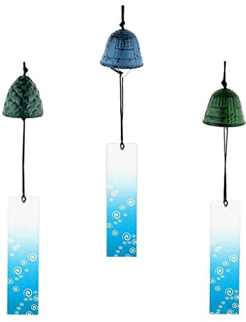 PETSOLA Ensemble De Cloches Iwachu en Fonte Japonaise à Vent, Carillon éolien