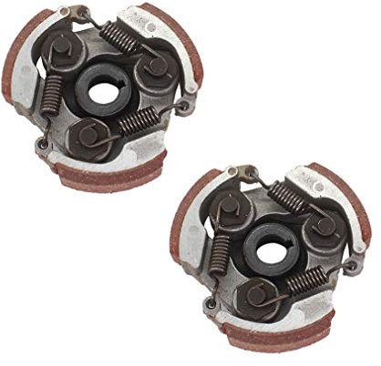 AISEN Lot de 2 Embrayage Plaque Centrifuge Motorcycle Embrayage Pad avec 3 Ressorts pour 2 Temps 47cc 49cc Mini Quad Pocket Bike Dirt Bike ATV Scooter MotoPatin d'embrayage Patin