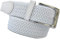 LisaModa Herren Stretch Flechtgürtel LM1000 Stretchgürtel Stoffgürtel Viele Farben (Weiß, 100-125)
