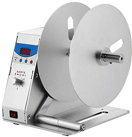 CGOLDENWALL Automatischer Etikettenaufwickler Maschine Aufkleber Spule Geschwindigkeit einstellbar Zwei-Wege für Barcode/Wasserzeichen/Tag-Drucker 5mm-115mm Breite 110V BT-H-115