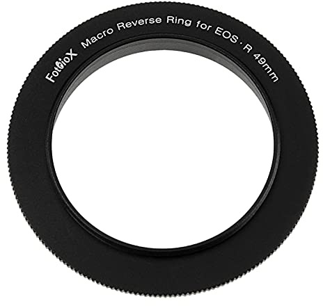 Fotodiox Macro Reverse Ring 49mm Compatible with Canon RF - Camera Mount to 49mm Filter Thread Adapter for Canon RF Mount Mirrorless Cameras, Black (49-CRF)