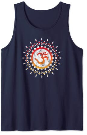 Om Mantra Sonne Yoga Symbol Mandala Tank Top