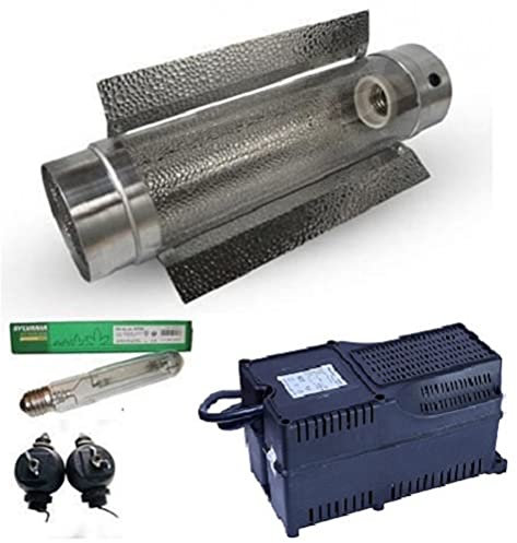 SUPACROP Kit Cooltube HPS 250W 400W 600w Classe 2 complet - 125mm - Croissance et Floraison - Pack eclairage sodium lampe HPS Prêt-à-brancher (400)