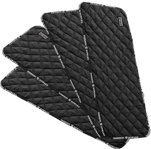 Harrison Howard Quilted Leg Wraps for Horse Set of 4- Black L