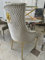 Bador Chesterfield Stuhl Barock Samt Beige Gold Edelstahl Esszimmerstühle Polsterstuhl