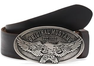 MUSTANG Classic Leather Belt W120 Dark Brown