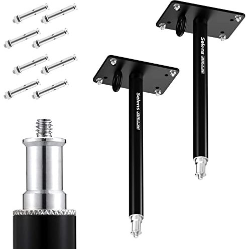 Selens Fotografie Wandmontage Ausleger Boom Arm 28CM für Fotografie Fotostudio, 2 Stück Wand Deckenmontage mit 1/4 Gewinde Universal Adapter für Monolight Kamera Beleuchtung Blitzlicht Video