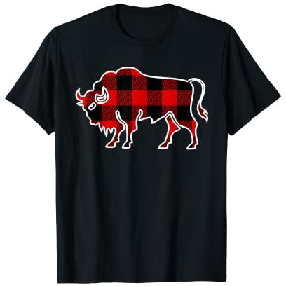 Bison Red Buffalo Plaid Yak Tier passende PJ Familie Geschenk T-Shirt