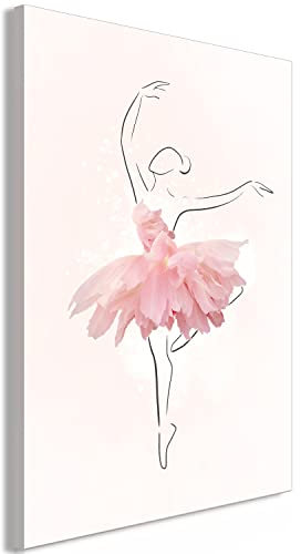 murando - Wandbilder Abstrakt 60x90 cm Vlies Leinwandbild 1 tlg Kunstdruck modern Wandbilder XXL Wanddekoration Design Wandbild Ballerina Ballett Skizze Tanz Blume h-A-10072-b-a