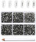 Beadsland 7200 Pcs Flatback Rhinestones for Nails,Gray Round Small Crystal Glass Rhinestones Gems for Crafts,Mixed 6 Sizes with Wax Pencil Kit,SS3-SS10,Black Diamond
