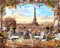 Artnapi Malen nach Zahlen Erwachsene mit Rahmen | DIY Handgemalt | Café mit Blick auf Eiffelturm | Kit für Anfänger und Erwachsene | Set inklusive Acrylfarben & Pinsel | 40x50cm Leinwand | Geschenke