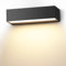 Cwycfw 18W LED Wandleuchte Innen/Außen 30Cm Moderne Wandlampe Warmweiß 3000K Schwarz Außenwandleuchte LED IP65 Wasserdichte