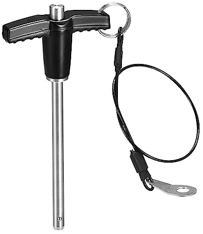 QUARKZMAN T Poignée Verrouillage Pins, 15/64 Épingle Dia. 2-3 /4 Utilisation Longueur Inox Acier Poussoir-Bouton Rapide Déclenchement Broche avec Lanière Câble (6mm-70mm)