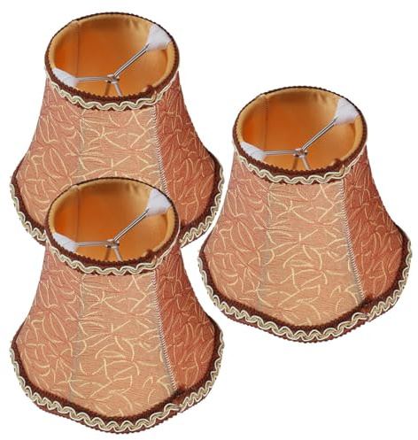 Lampenschirme Für Kronleuchter, 3 Stück, Europäischer Kerzen-Kronleuchter-Lampenschirm aus Stoff, Kleiner Lampenschirm, Trommel-Lampenschirm, Mini-Lichtschirm-Abdeckung Für Tischkerzen-Wandleuchte Für