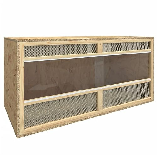 AUVYI Terrarium 100x47x47 cm Holzterrarium Terrarium Hamster Terarium Schildkröten Schlangen Terrarium Terrarien & Zubehör für Reptilien & Amphibien Holzwerkstoff, Glas, Stahl