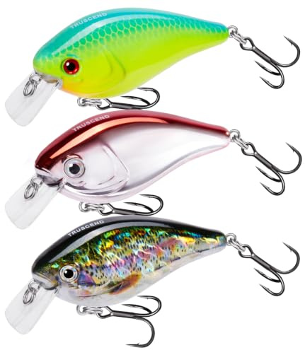TRUSCEND Schwebender Jerkbait mit BKK-Haken, Rattel-Minnow Angelköder, Weight-Transfer-System, Easy Catch Crankbait, Köder für Zander, Barsch, Hecht, Forelle, Süßwasser- und Salzwasserangeln
