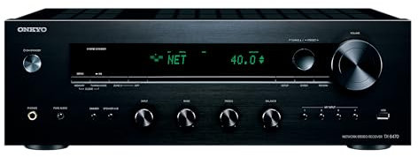 Onkyo TX-8470 2-Kanal Stereo Receiver mit WLAN, Bluetooth, Phono, Hi-Res Audio und Roon Ready