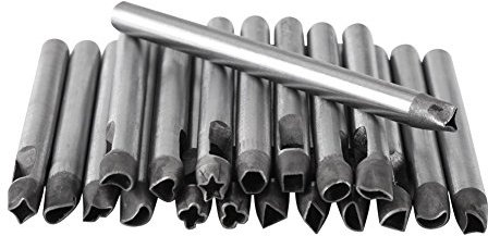 Lot de 20 emporte-pièces perforés en acier de 5 mm pour cuir, pour bracelet de montre, décoration de ceinture