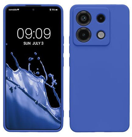 kwmobile Custodia Compatibile con Xiaomi Redmi Note 13 Pro 5G / Poco X6 5G Cover - Back Case per Smartphone in Silicone TPU - Protezione Gommata - blu baltico