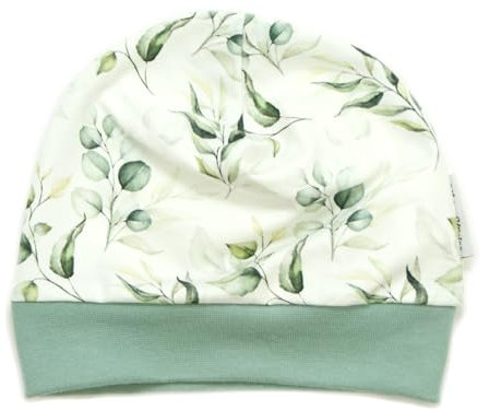 Kleine Könige Mütze Baby Mädchen Beanie · Modell Eukalyptus weiß, Mint · Ökotex 100 Zertifiziert · Größe 98/104