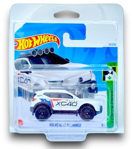 Hot Wheels - Volvo XC40 Recharge - HW Green Speed 2/10 - HTC81 - Short Card - Kompakt-SUV - Weiss - Mattel 2024 - 1:64